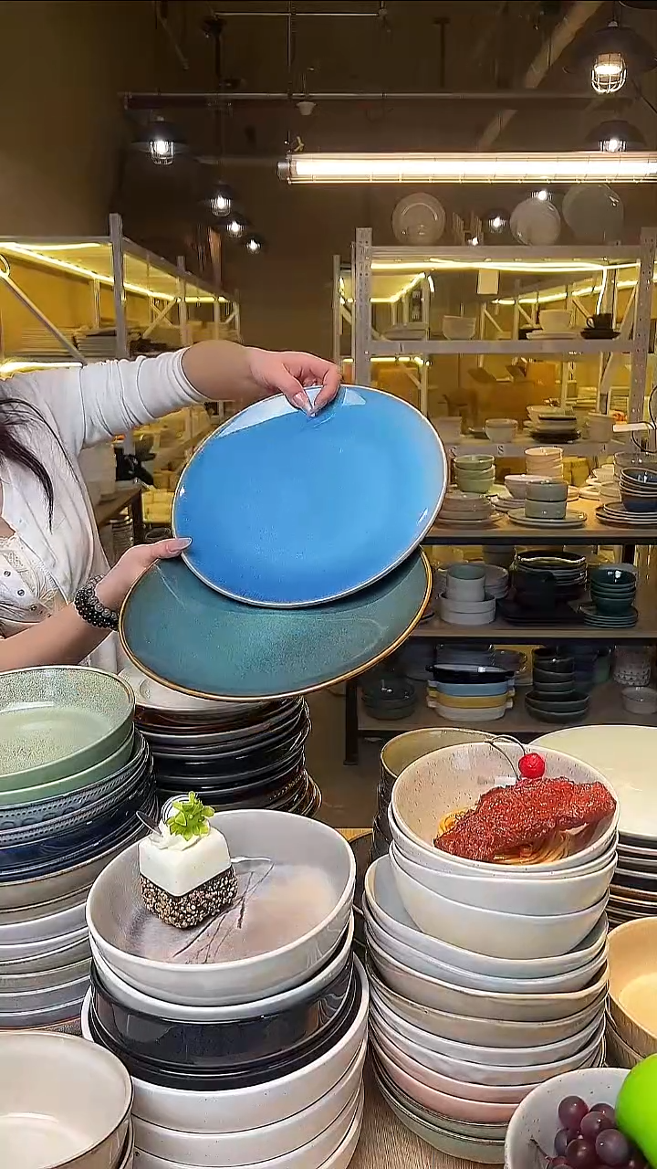 瓷07外贸尾货窑变釉下彩默认微瑕