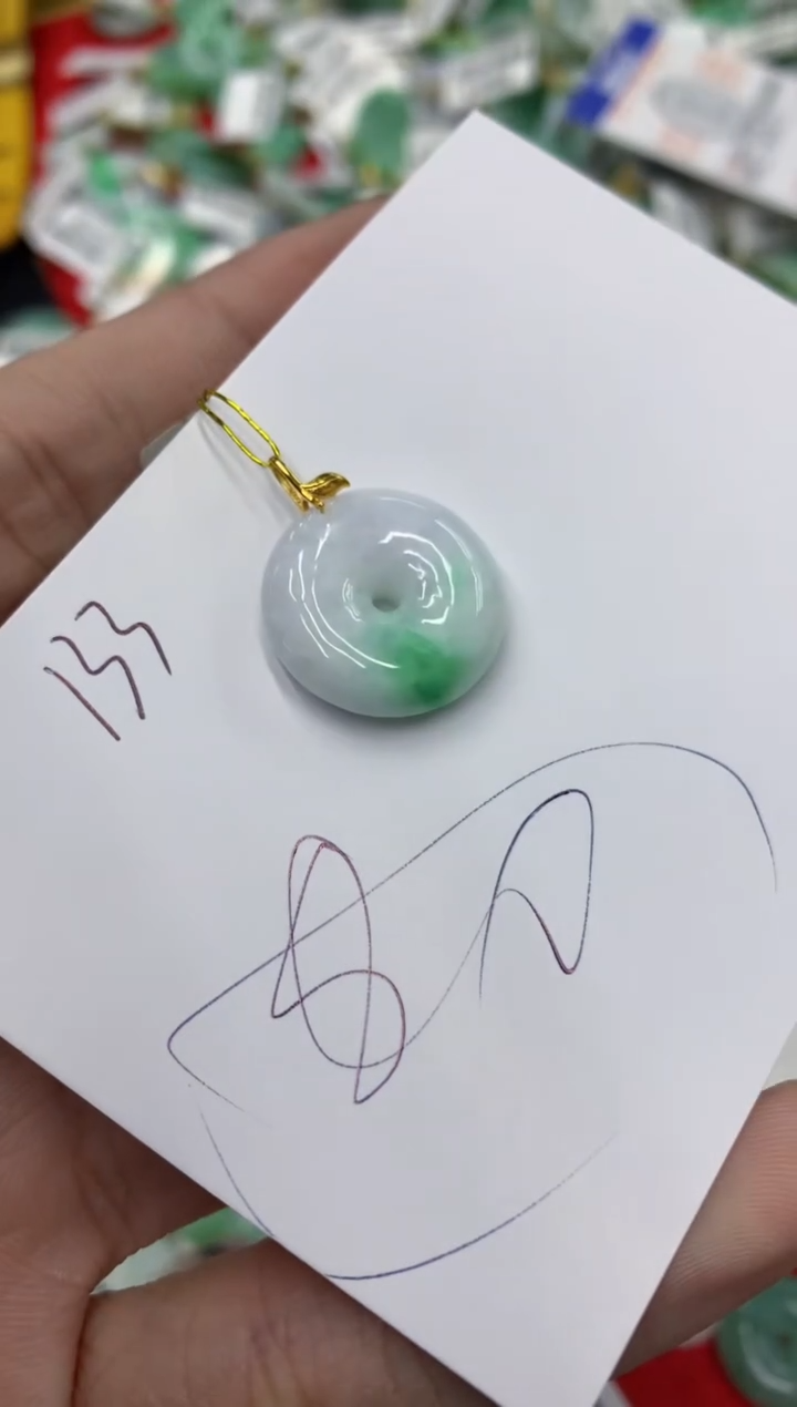 【闪购商品】翡翠颈饰18K金镶嵌号链接11111111