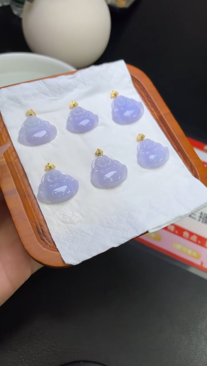 【闪购商品】翡翠挂件18K金镶嵌多样性发一件佛公