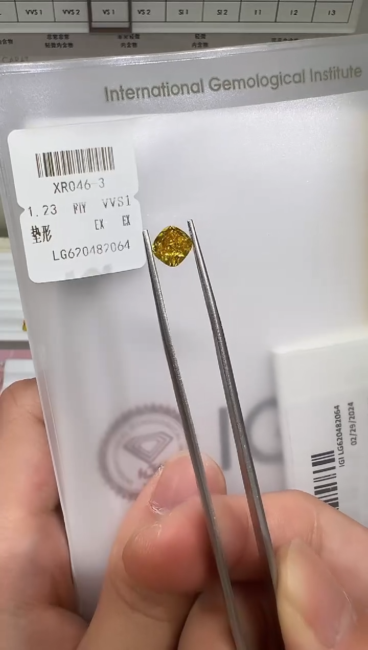 【闪购商品】实验室培育钻石未镶嵌@1.23ct 先鉴赏，再定制！