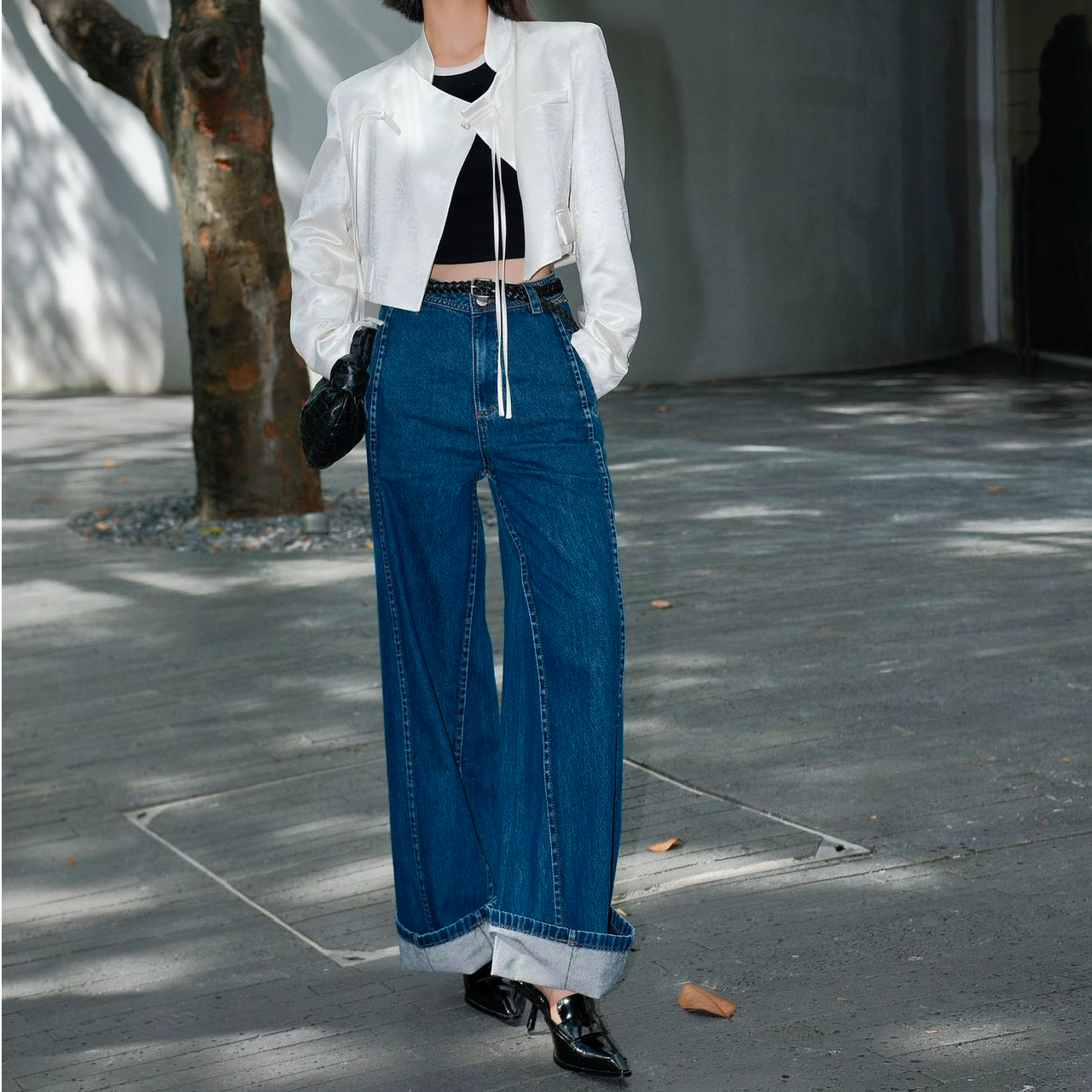 【臻臻专属】DI.AD 新款宽松直筒显瘦牛仔阔腿裤DC413006N0