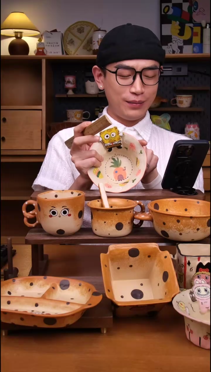 杯子景德镇可爱设计师款陶瓷