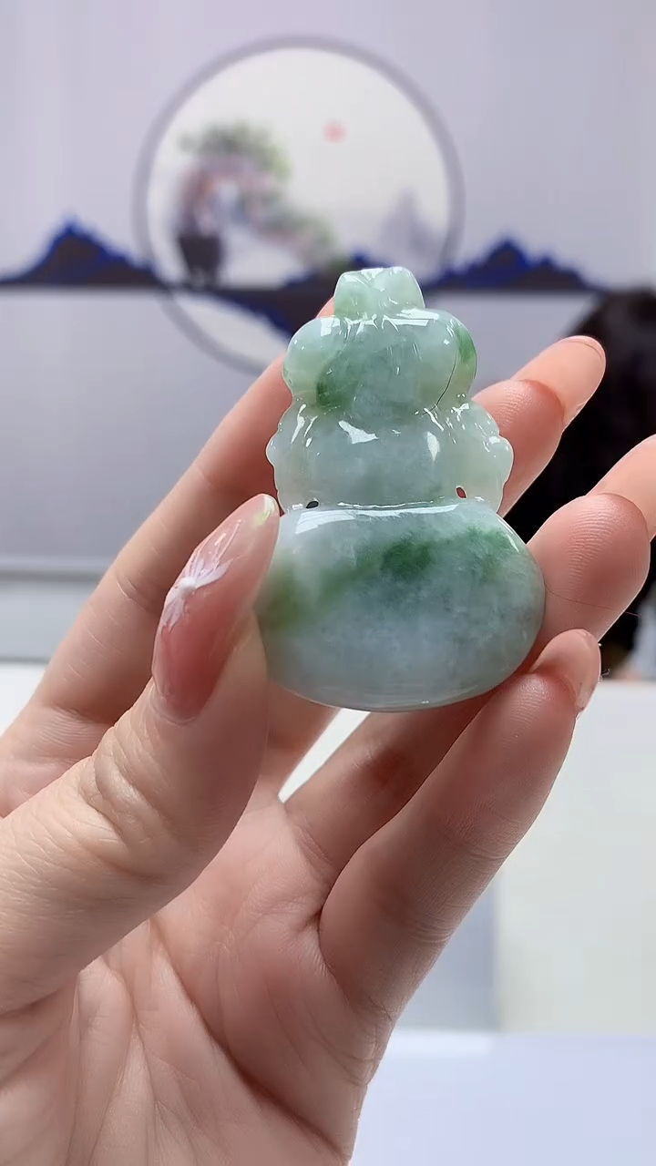 【闪购商品】定制翡翠未镶嵌4829DD-毛货挂件459