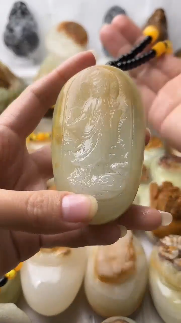 石材古青石棉纹正常不退换观音