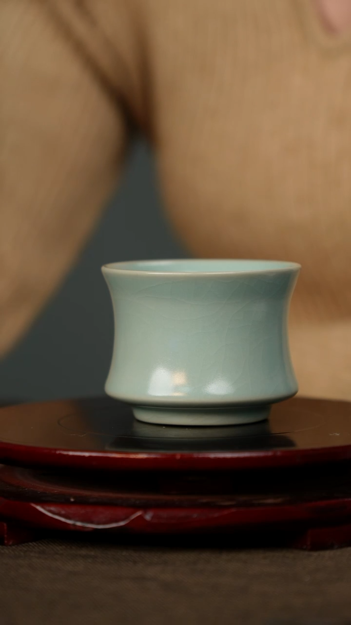 全品 束腰杯 支钉烧 仿古釉