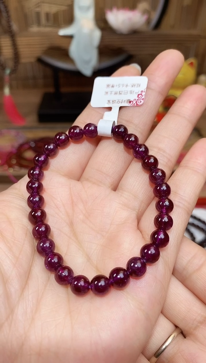 【闪购商品】石榴石（紫牙乌）手链未镶嵌6.510