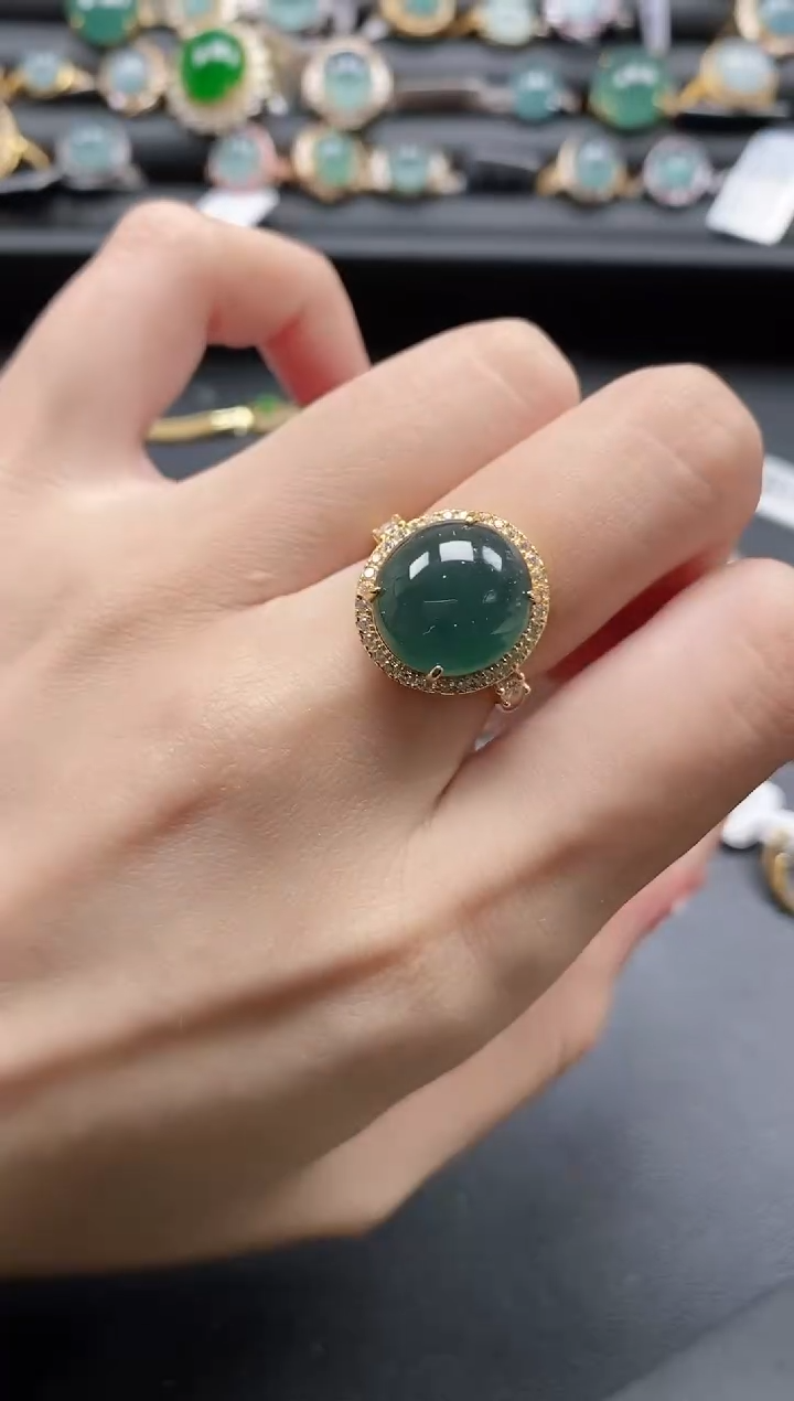 【闪购商品】翡翠戒指银S925镶嵌1111