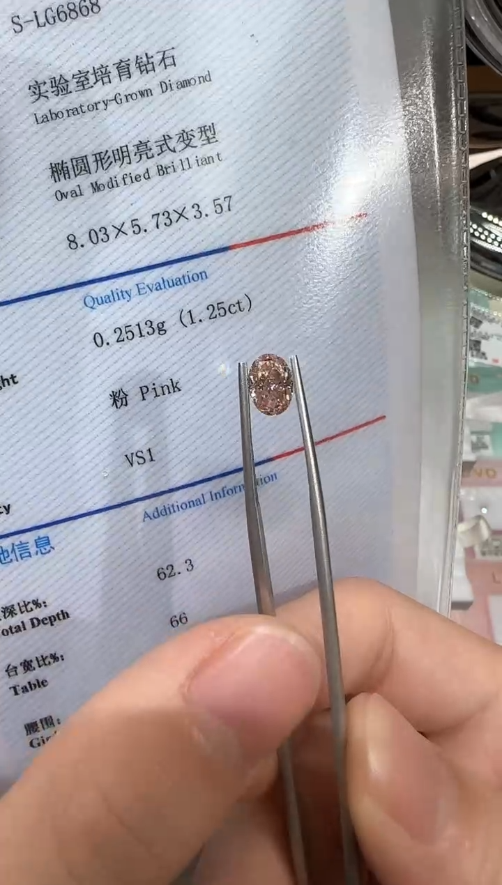 【闪购商品】实验室培育钻石未镶嵌@ 1.25ct 先鉴赏，再定制！