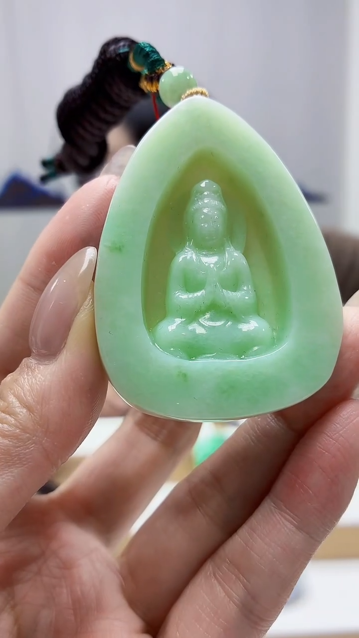 未镶嵌定制翡翠4852MM-毛货挂件48