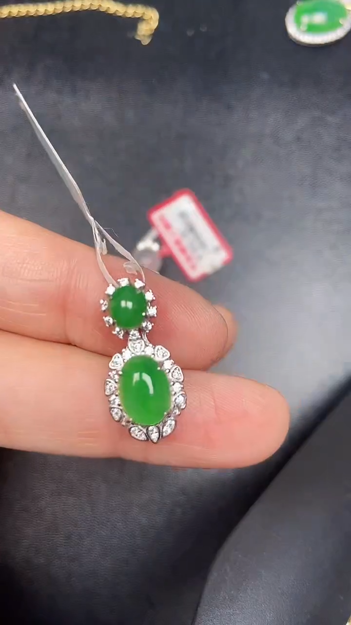 银S925镶嵌戒指翡翠1070