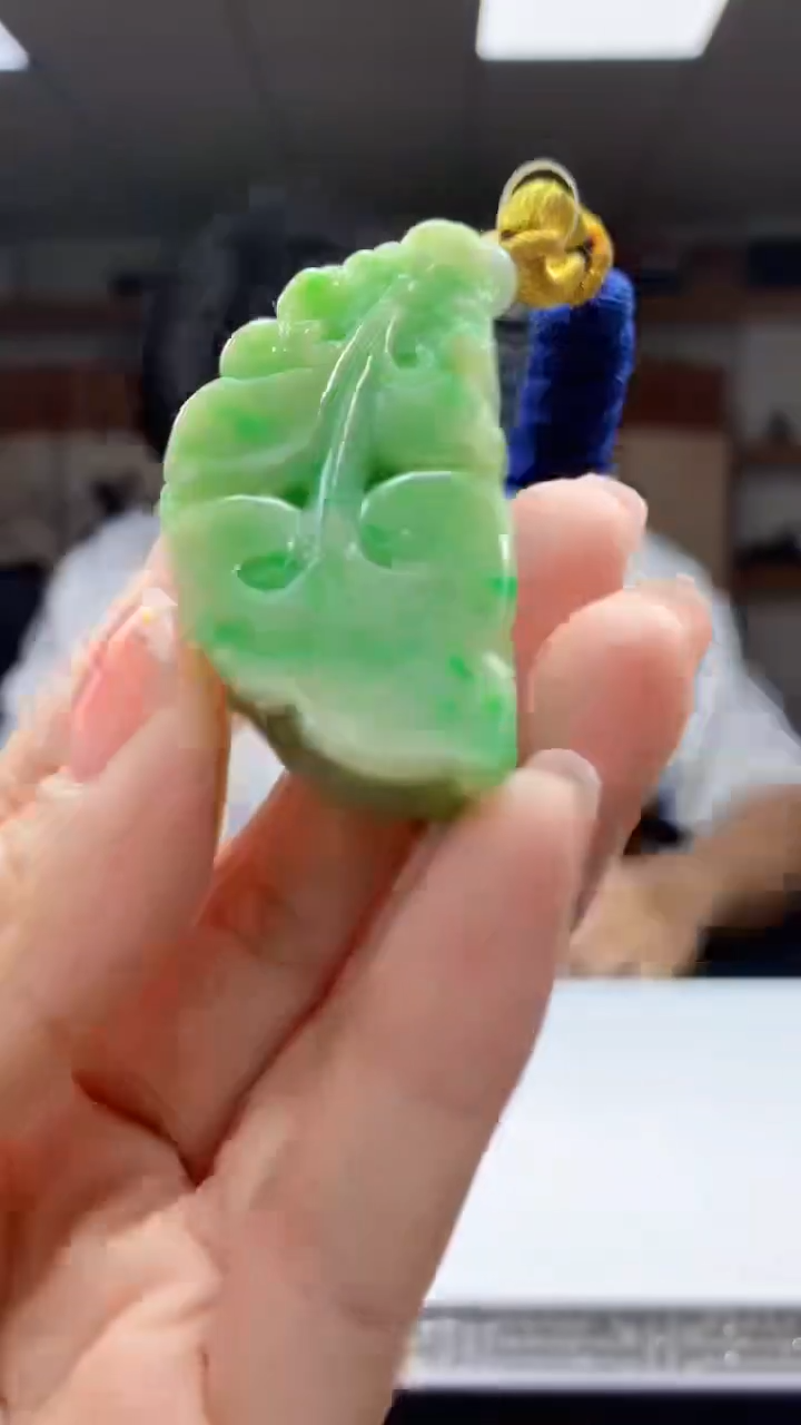 定制翡翠未镶嵌1087jj-毛货挂件80