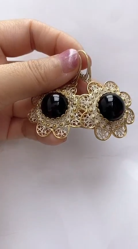 【闪购商品】琥珀裸石银S925镶嵌血珀耳坠
