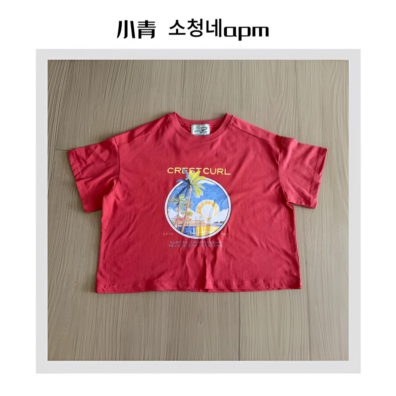 韩国东大门 ROOM/日落椰树投影T恤