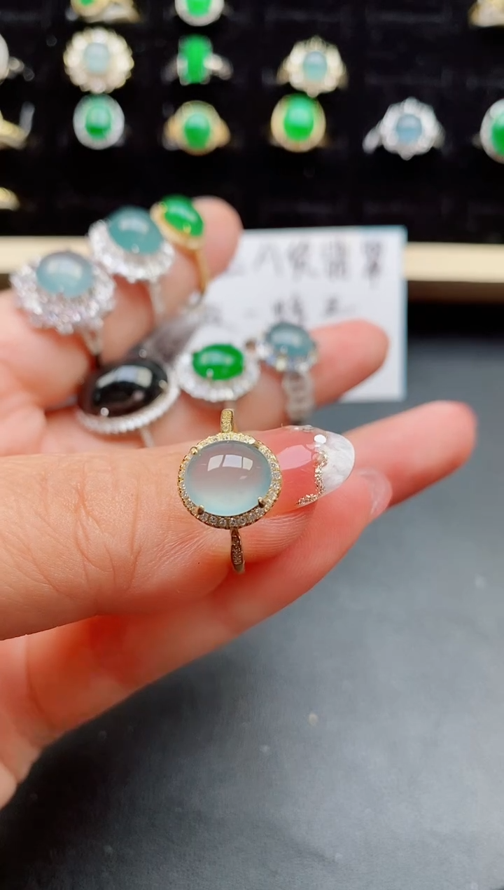 【闪购商品】翡翠戒指银S925镶嵌508000