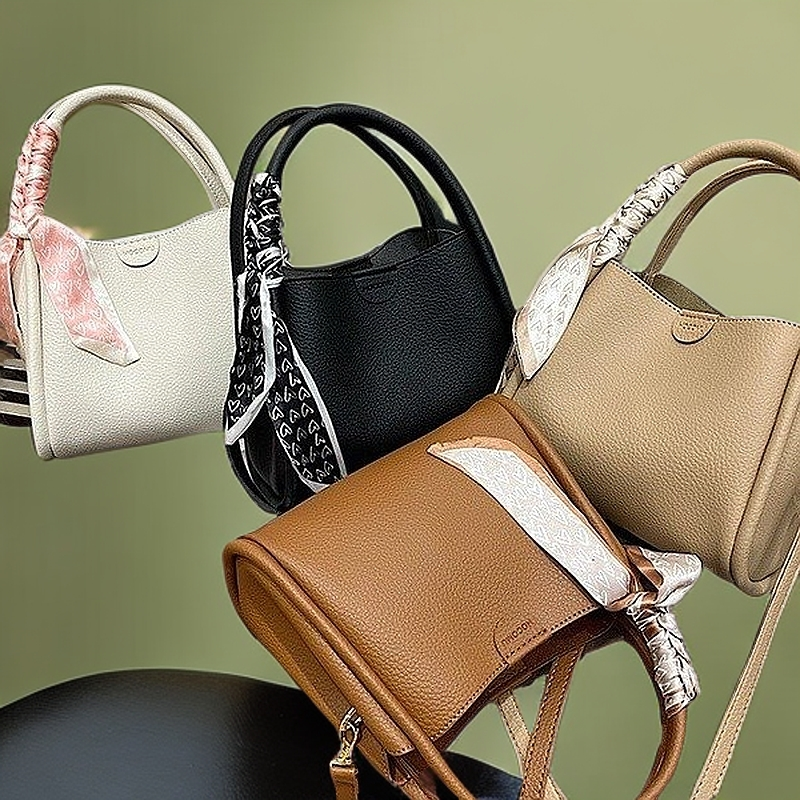 小众真皮百搭斜跨手提包包女2025新款水桶包感女包送女士斜挎包