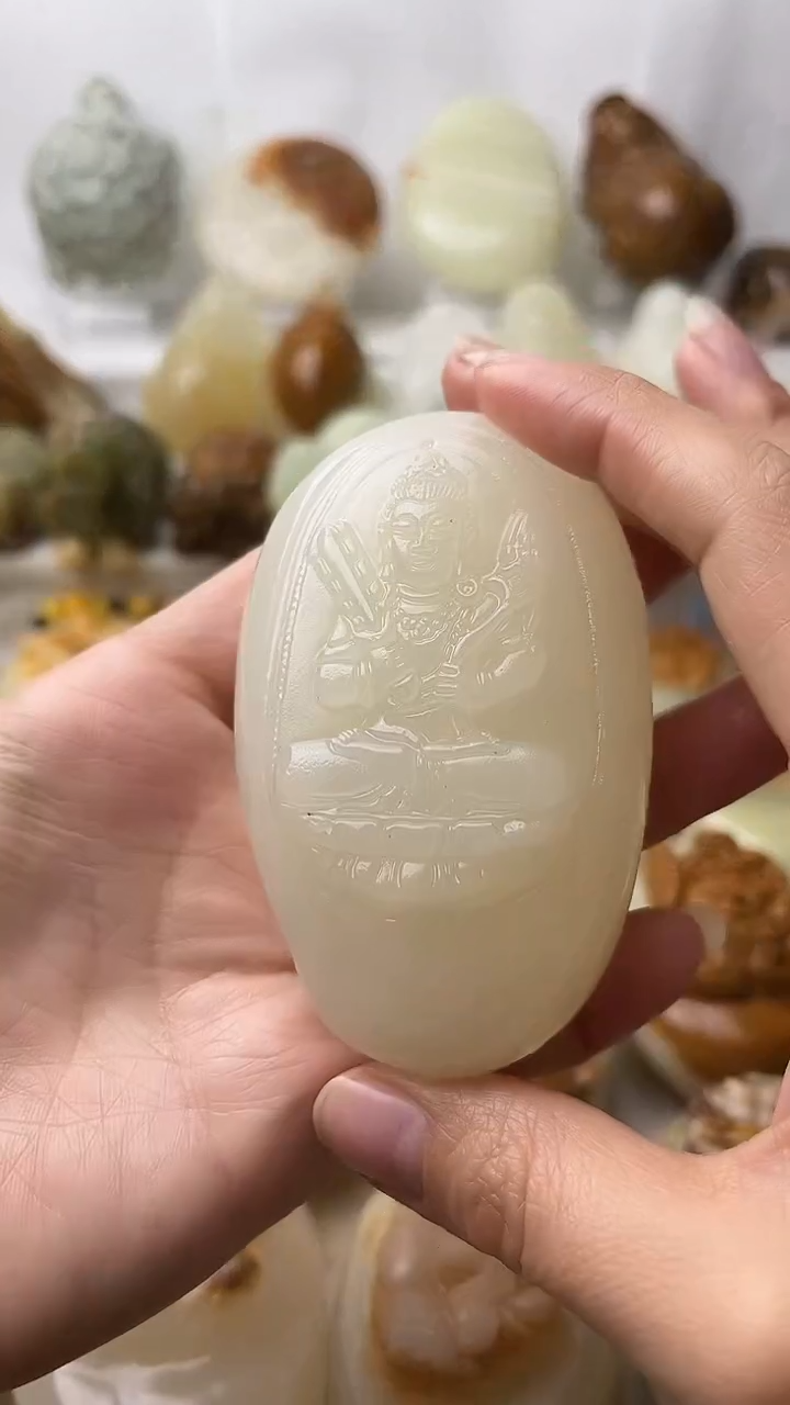 石材古青石棉纹正常不退换虚空藏菩萨