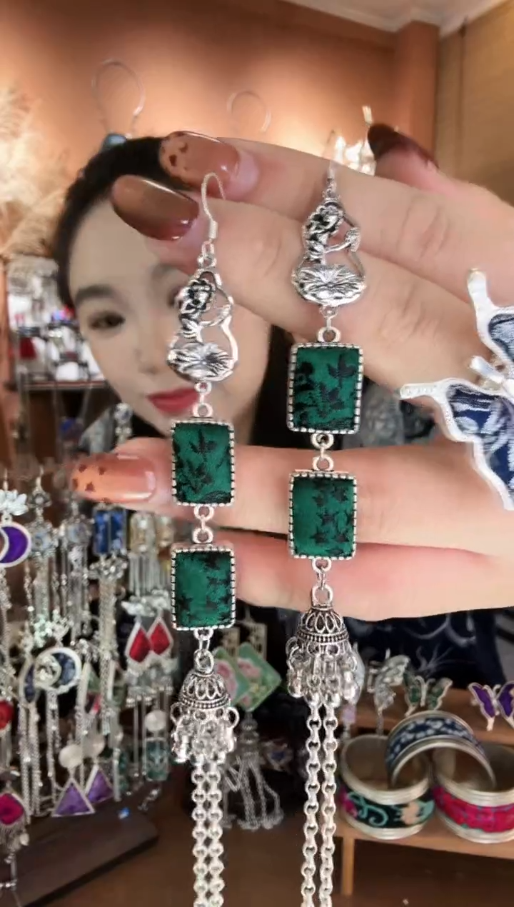 刺绣纯手工民族风耳环