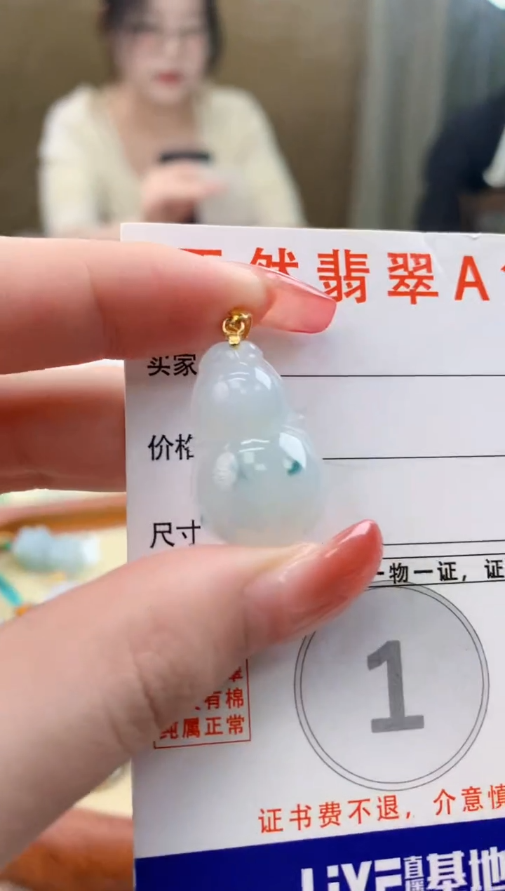 颈饰未镶嵌翡翠天然A货翡翠挂件