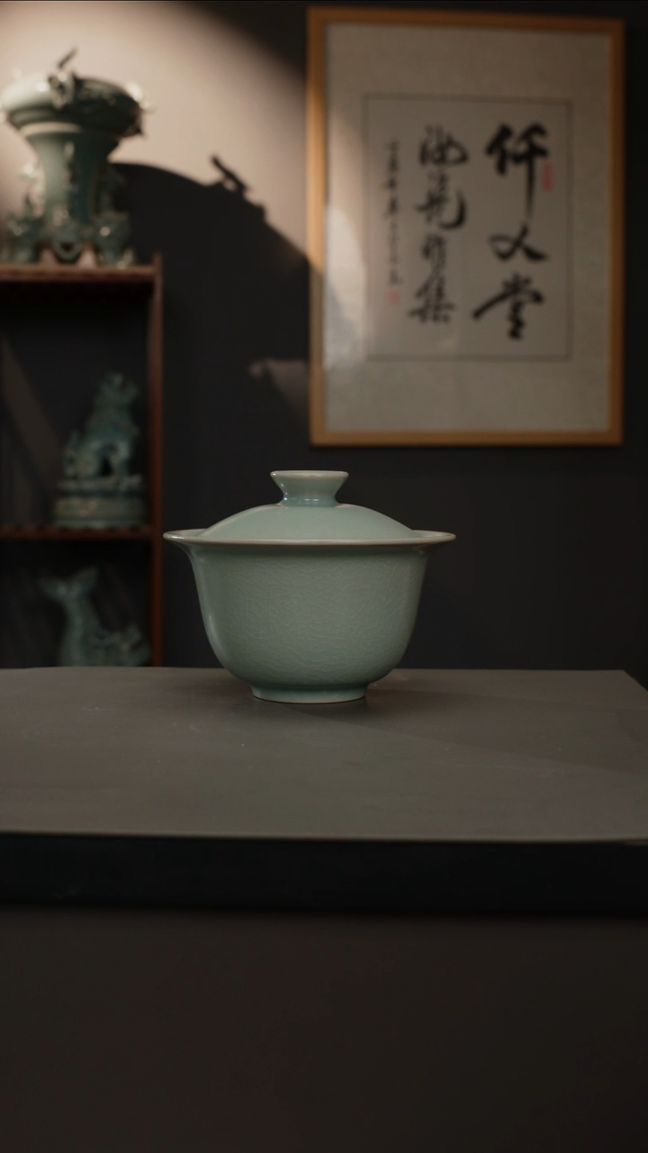 【闪购商品】杯仿古釉原矿 两才盖碗