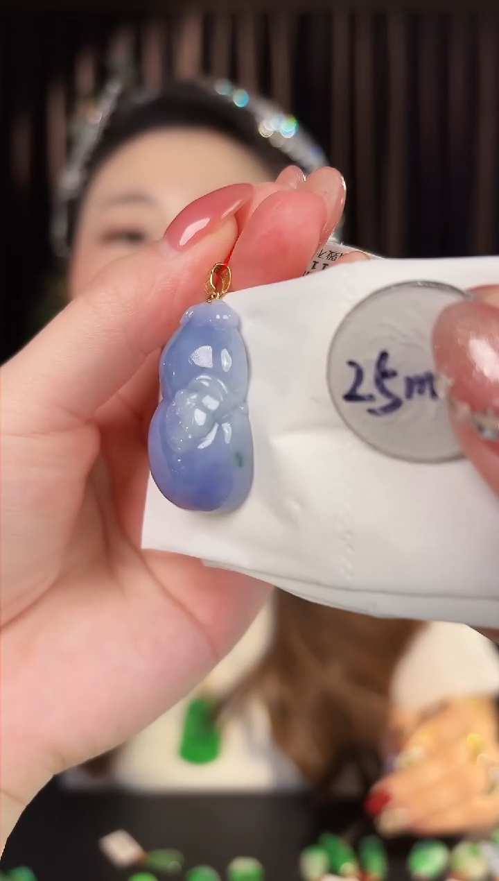 【闪购商品】翡翠颈饰18K金镶嵌缅料A货/支持复检/一件