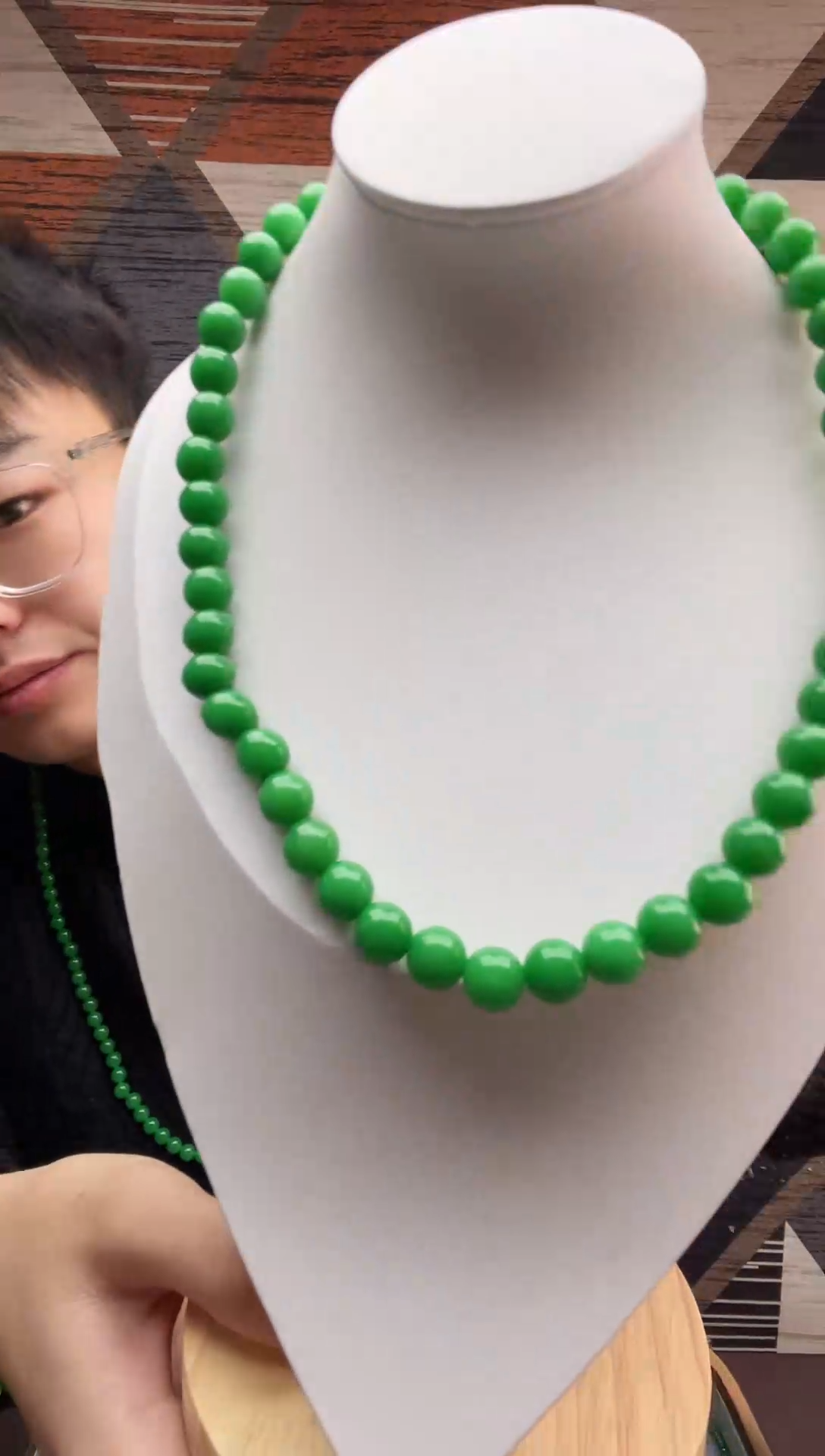 【闪购商品】翡翠吊坠(赠链)14K金镶嵌0810毫米翡翠妈妈链