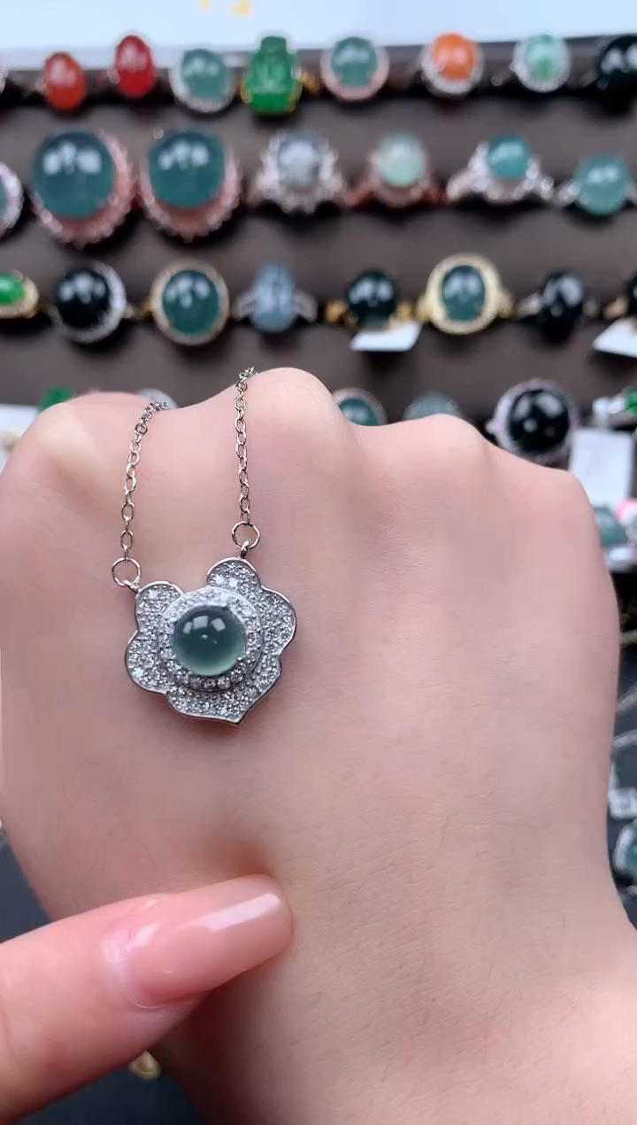 【闪购商品】翡翠戒指银S925镶嵌512411