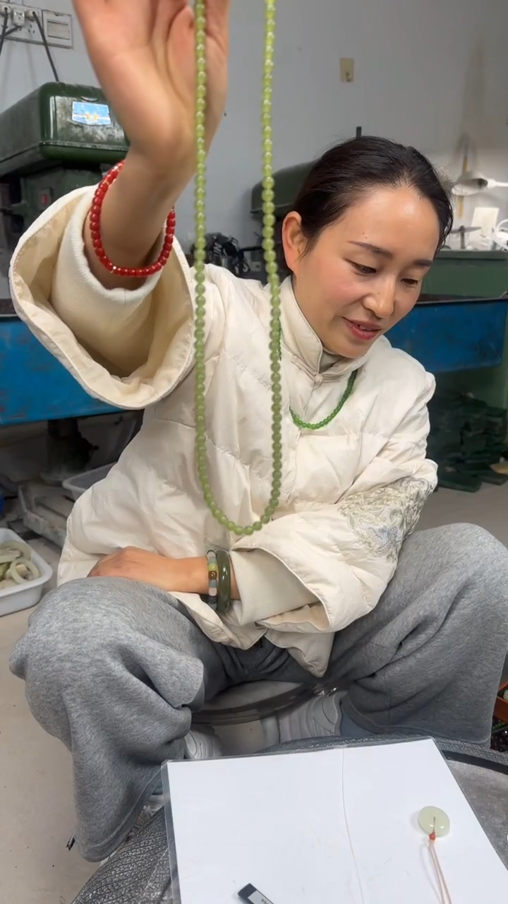 青黄卡6mm108项链