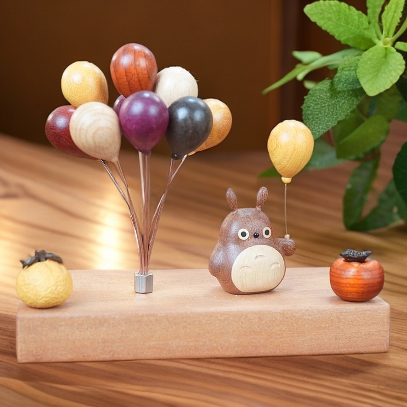 气球龙猫卡通造型日常装饰品动物风工位摆件