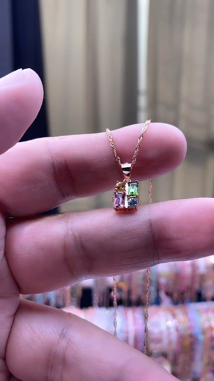 【闪购商品】碧玺吊坠银S925镶嵌1566116616116156