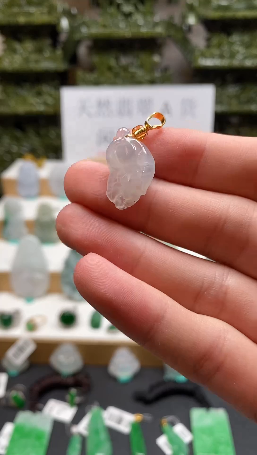 【闪购商品】翡翠颈饰未镶嵌白菜吊坠63