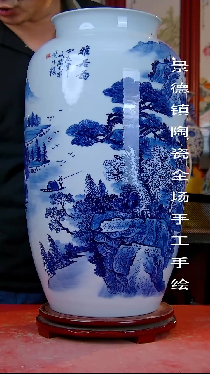 摆件手景德镇陶瓷 全场手工绘12