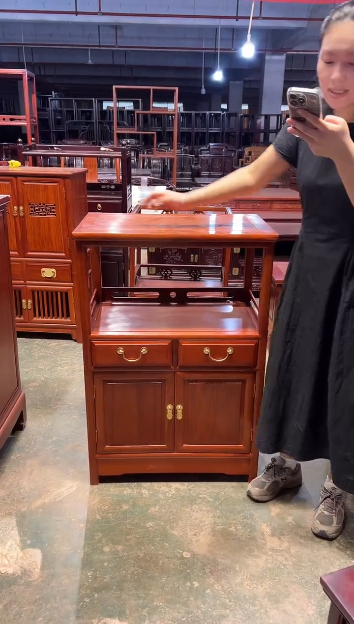 花梨木类成套家具68长两抽茶水柜