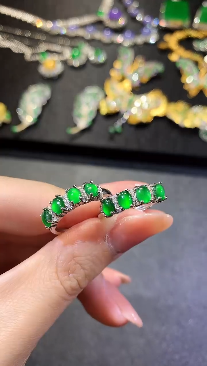 【闪购商品】翡翠戒指银S925镶嵌180戒指（多样性发货一件