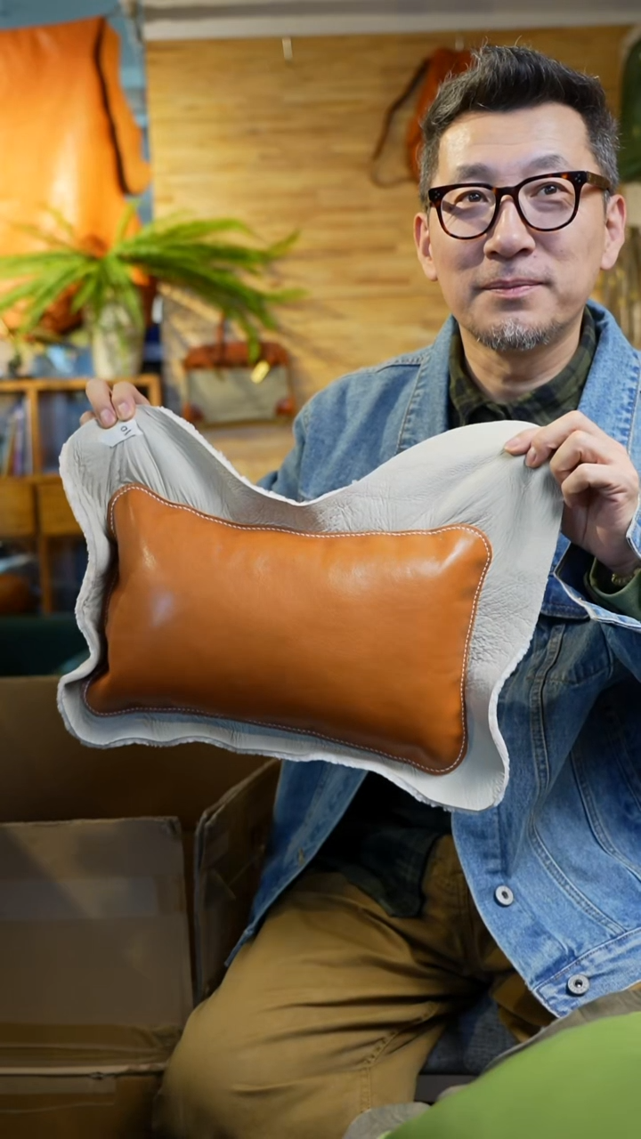 10号真皮腰枕靠垫