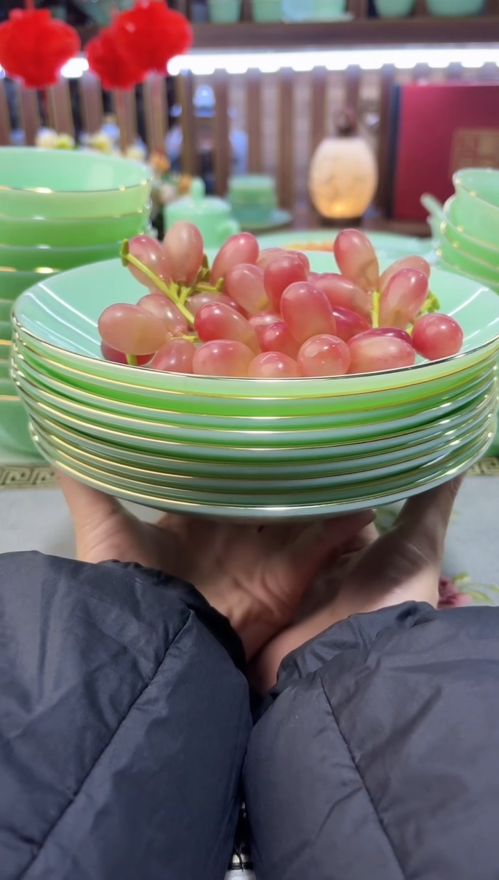 玉瓷 8英寸深盘10个景德镇陶瓷