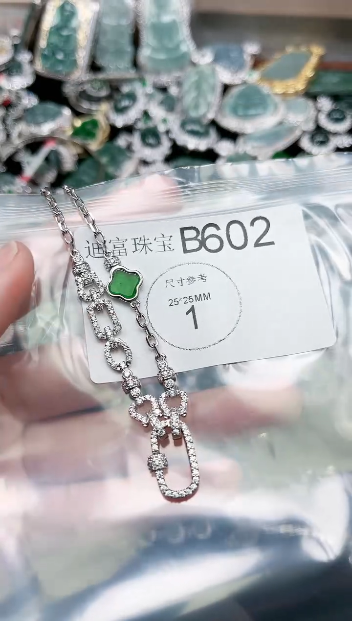 【闪购商品】翡翠颈饰未镶嵌赠皮绳602