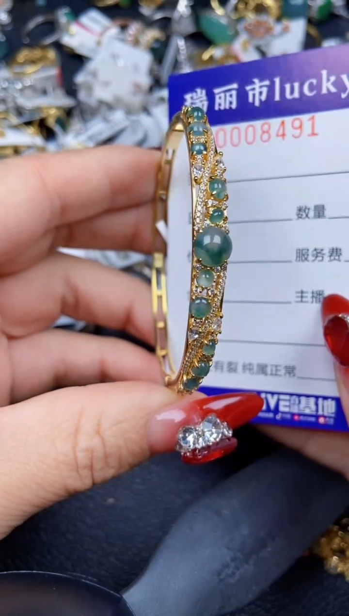 【闪购商品】翡翠颈饰银S925镶嵌8491