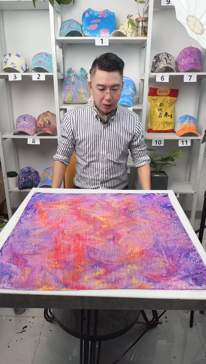 桑蚕丝凤舞九天水拓丝巾