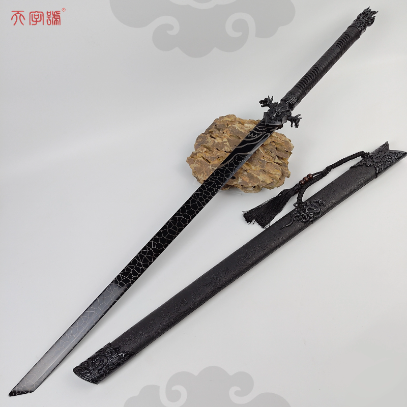 【天字 】楼兰唐刀+雪影唐刀合金装饰高锰钢刀身不开刃工艺品