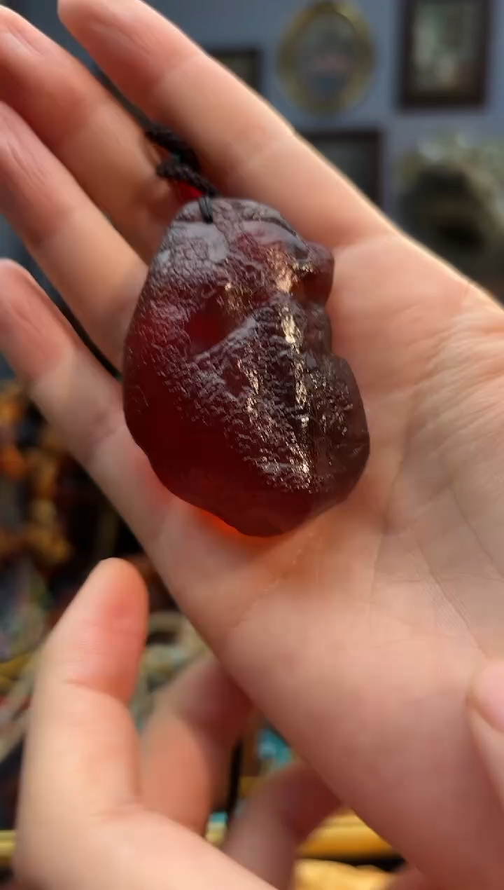 琥珀颈饰未镶嵌吊坠