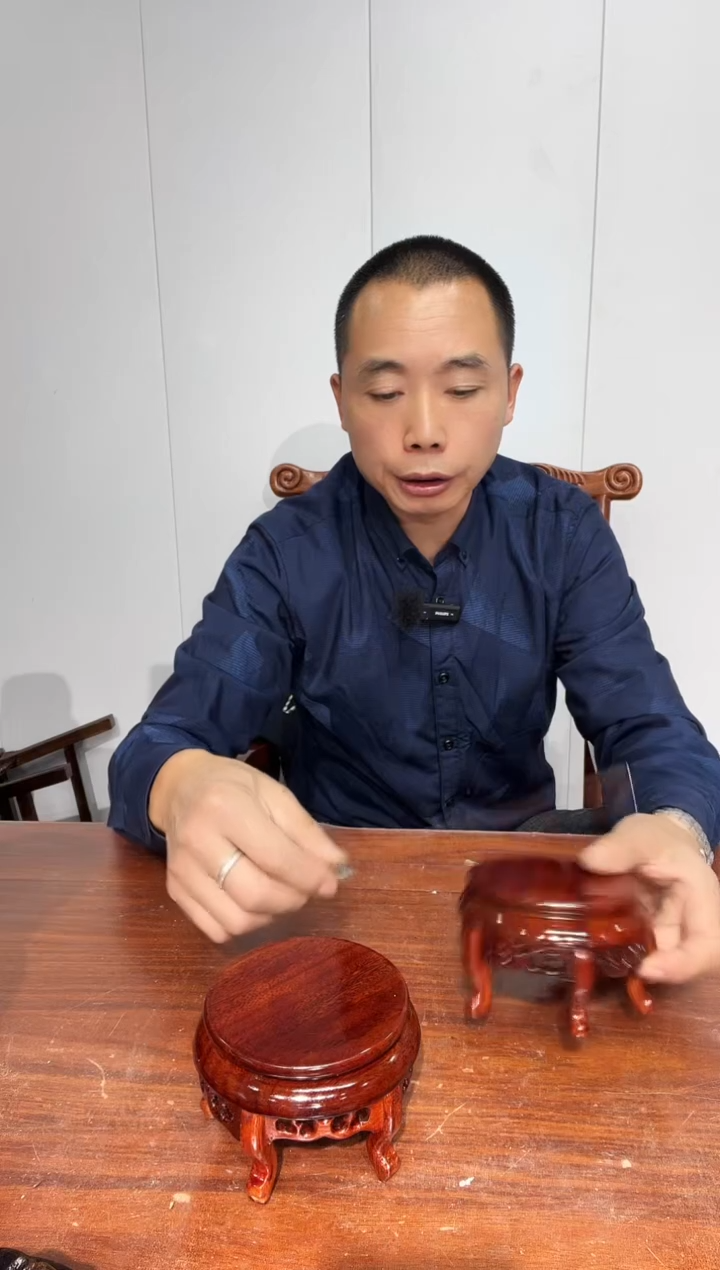 木买一送一香炉底座红11*12*7