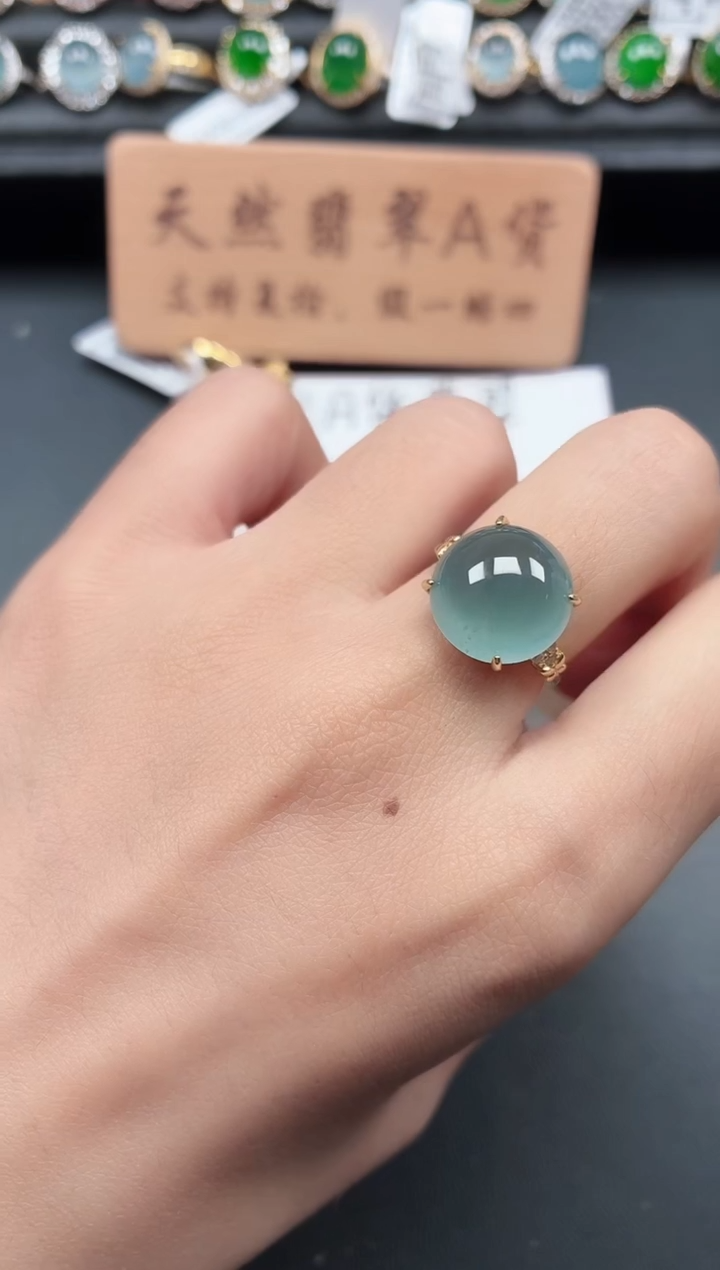 银S925镶嵌戒指翡翠11111