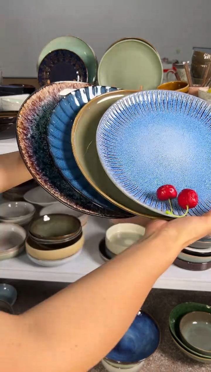 陶瓷外贸尾货瑕疵满20包邮X4大盘