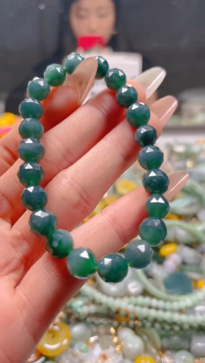 【闪购商品】翡翠颈饰未镶嵌8-9MM/J/翡翠A货一图一物