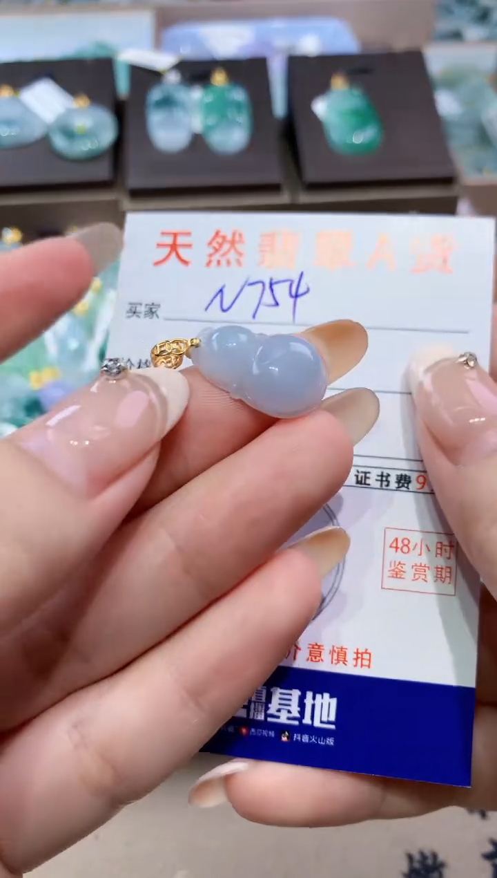 颈饰未镶嵌翡翠天然缅甸翡翠A货挂件 