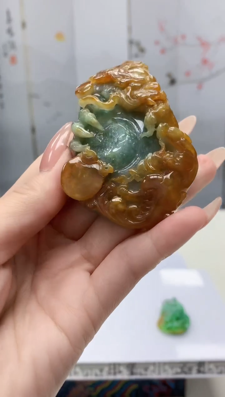 【闪购商品】定制翡翠未镶嵌4852jj-毛货挂件21