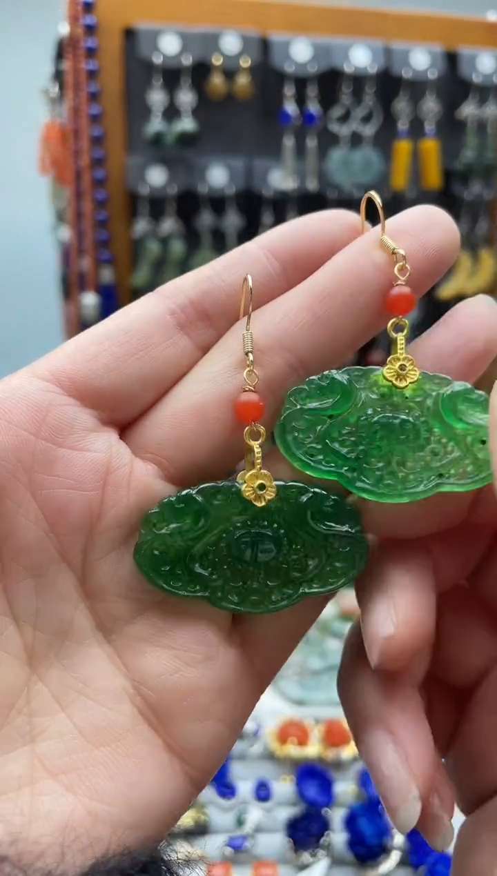 【闪购商品】玛瑙/玉髓耳饰合金饰品