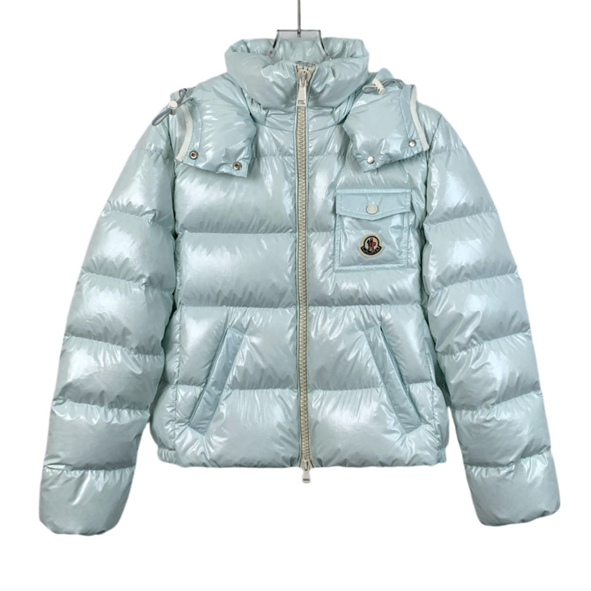 99新 MONCLER 99新/潮奢豆 严选/亮面徽标贴饰羽绒服/H12891 