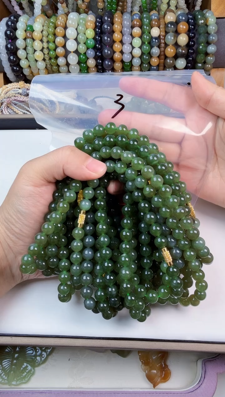 项链未镶嵌和田玉8mm项链多样性发其一