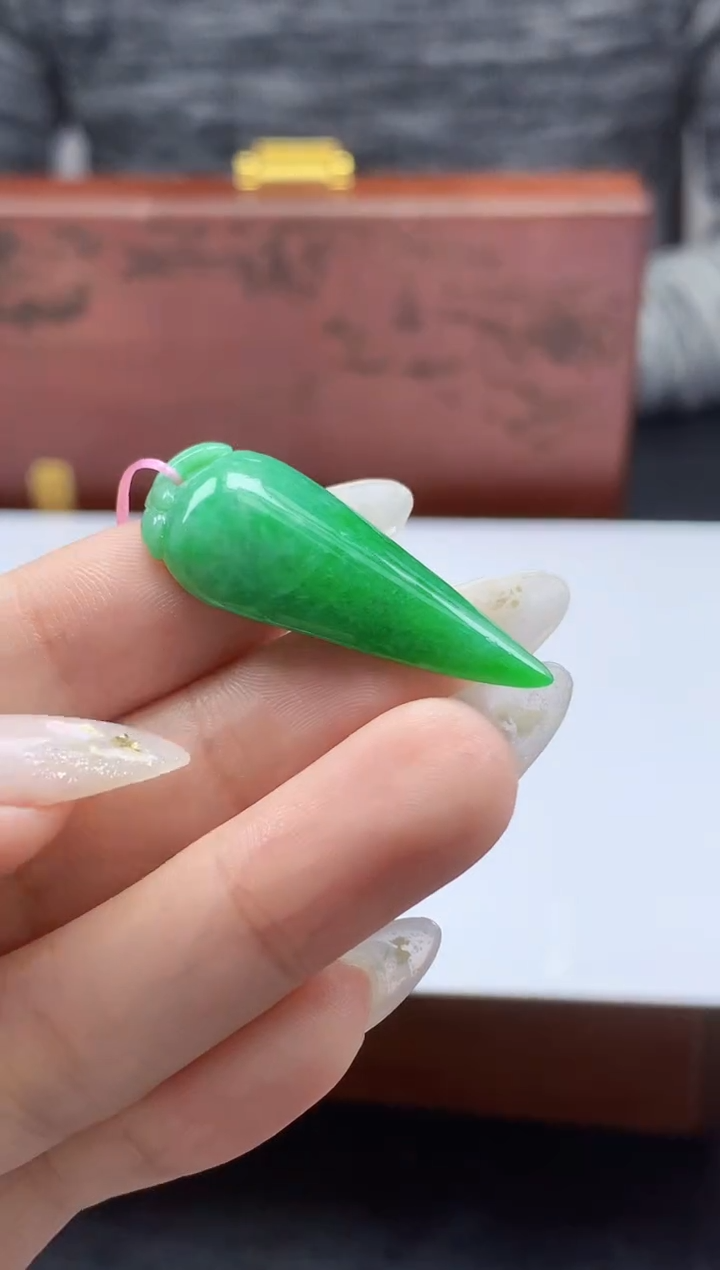 【闪购商品】定制翡翠未镶嵌011ee-毛货福瓜81赠金扣